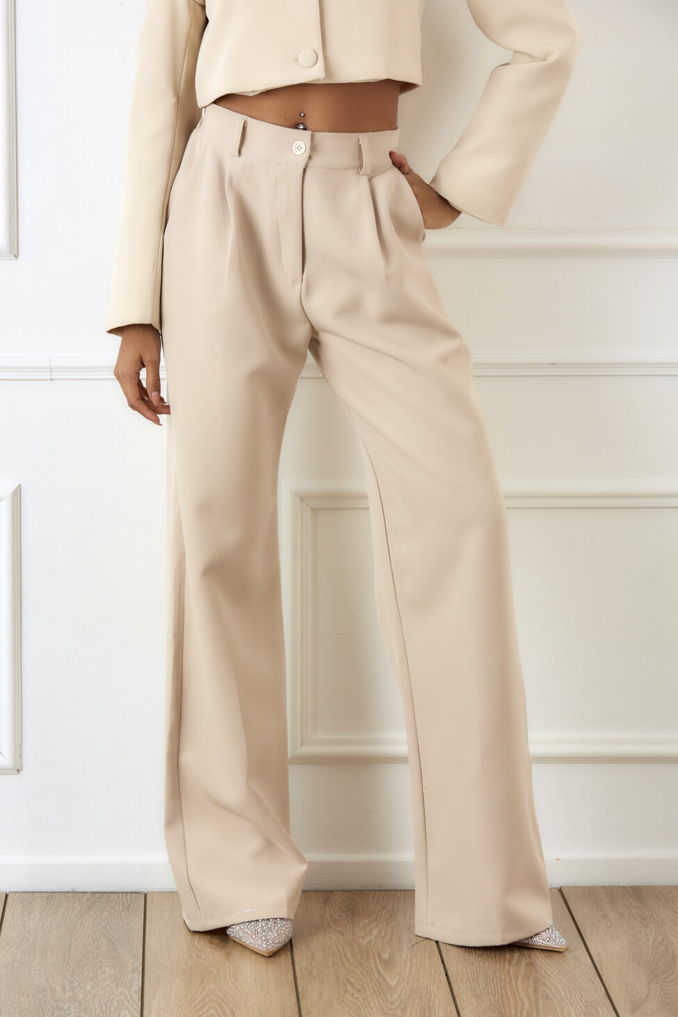 Carry ψηλόμεσο παντελόνι μπεζ - Image 2