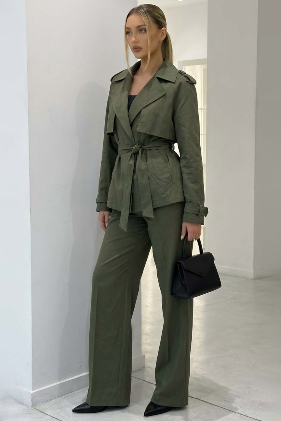 Celtic σετ κοντή καπαρντίνα με παντελόνα χακί - Image 2