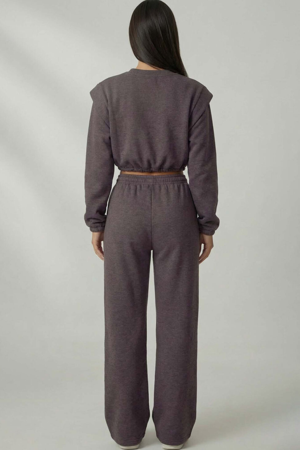 Cheesy σετ φούτερ παντελόνι καφέ σκούρο - Image 2