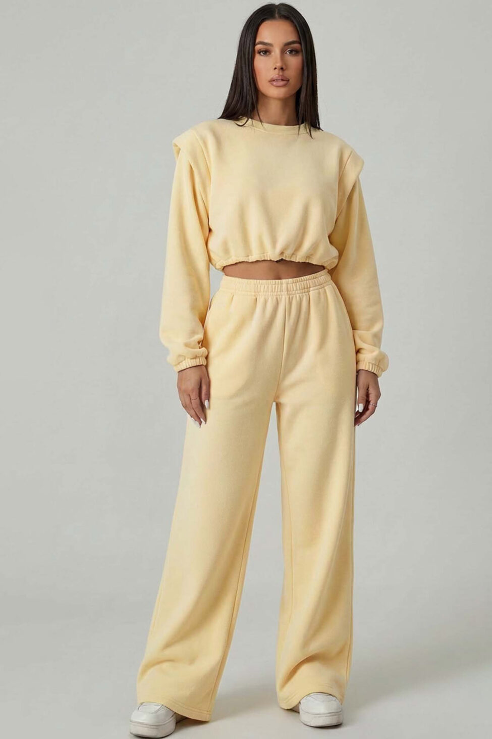 Cheesy σετ φούτερ παντελόνι κίτρινο - Image 2