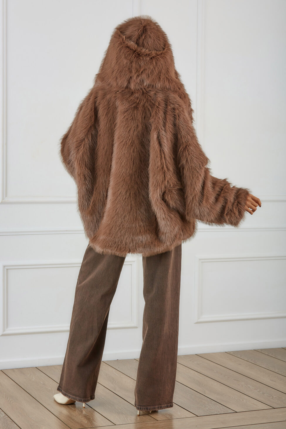 Chocolat γούνα με κουκούλα καφέ - Image 3