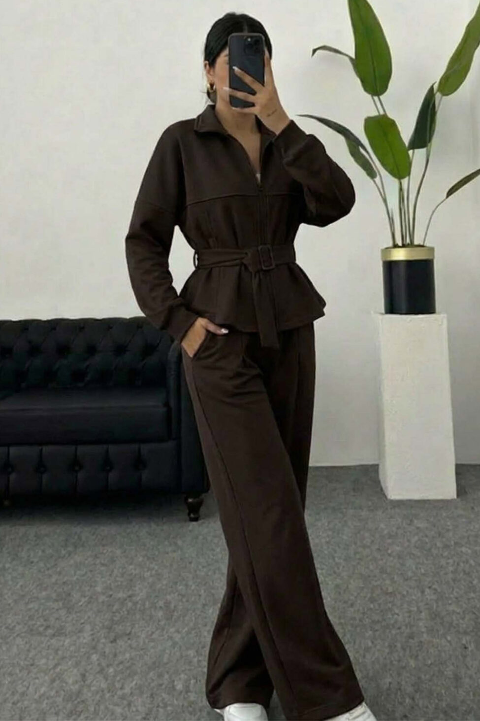 Chrysanthe Σετ Φόρμας καφέ - Image 2