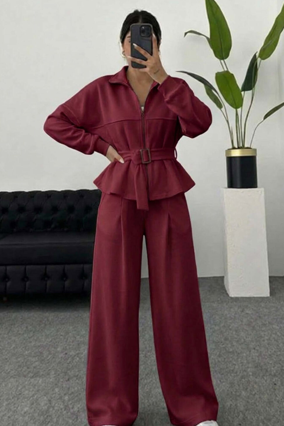 Chrysanthe Σετ Φόρμας μπορντό - Image 2