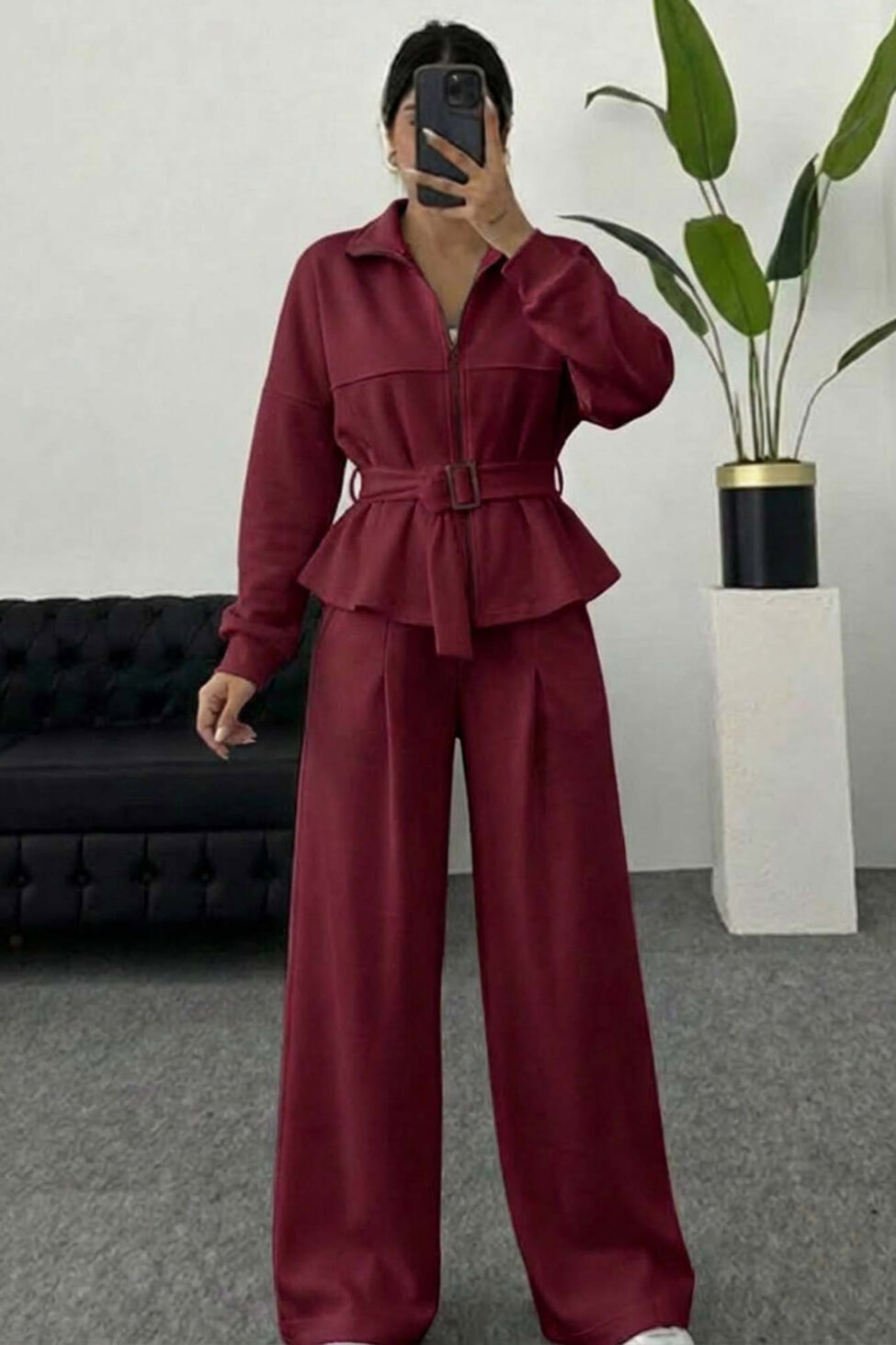 Chrysanthe Σετ Φόρμας μπορντό - Image 3