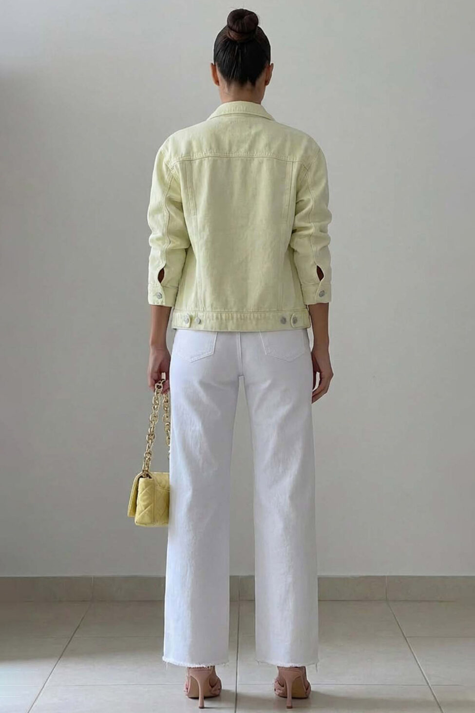 Clarisse ψηλόμεσο τζιν παντελόνι λευκό - Image 2