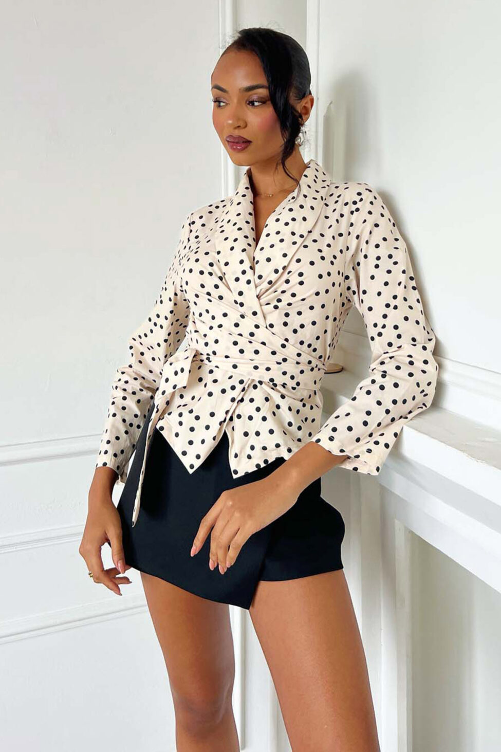 Coralie φούστα-σορτς μαύρο - Image 3