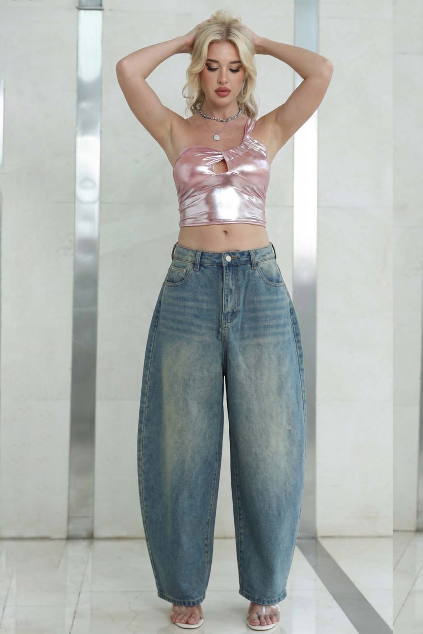 Corrie φαρδύ vintage τζιν μπλε - Image 1