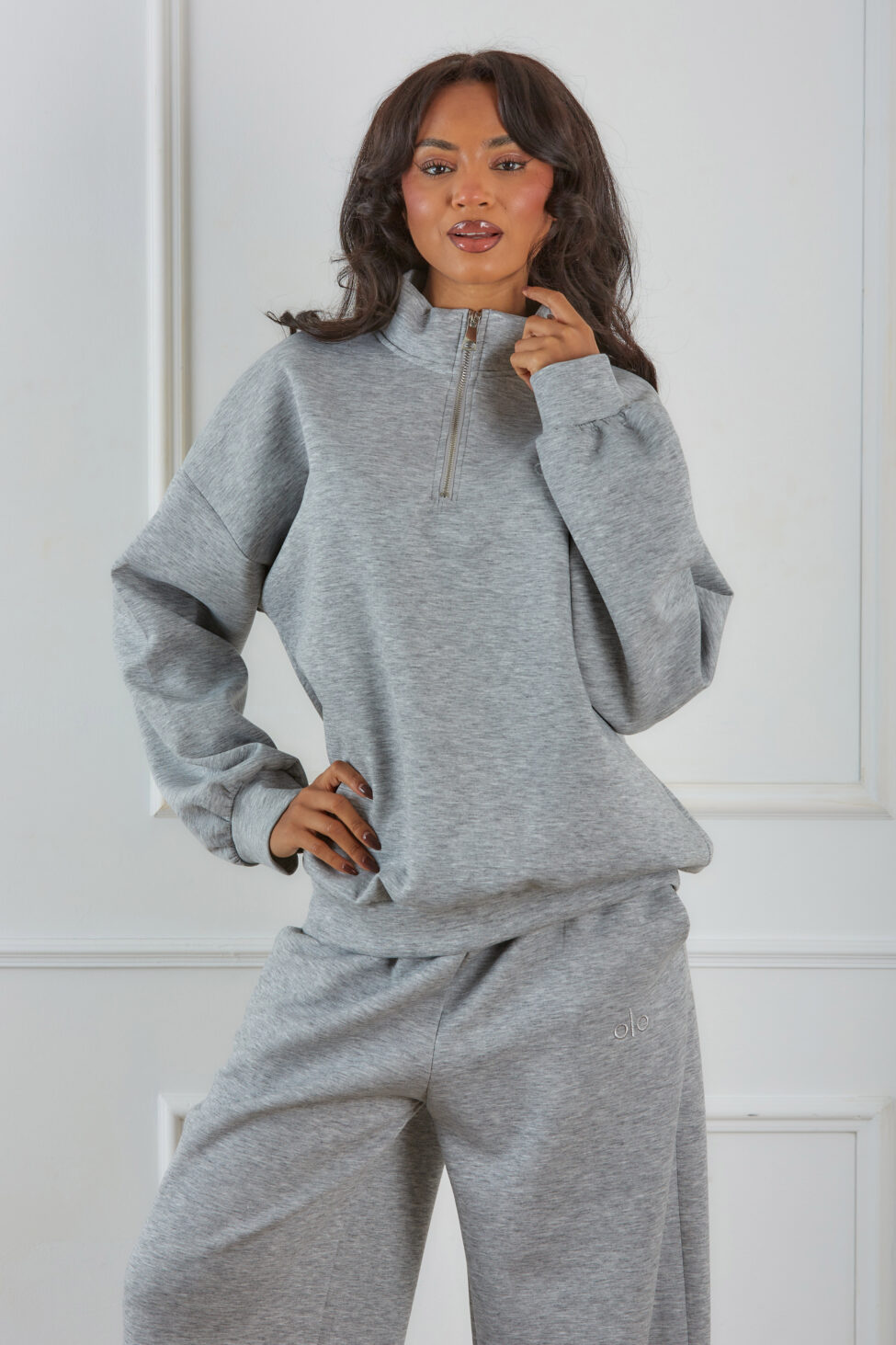 Cosetta σετ φόρμα φούτερ με παντελόνι γκρι - Image 2