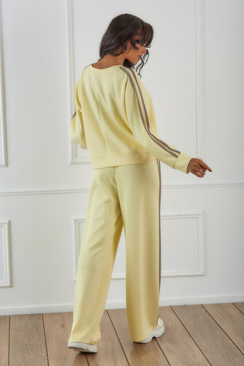 Cruelty σετ φόρμα φούτερ με παντελόνι κίτρινο - Image 4