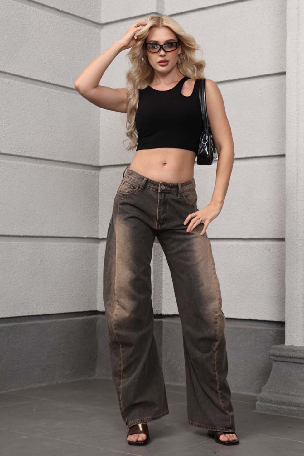 Cuca τζιν παντελόνι καφέ - Image 3