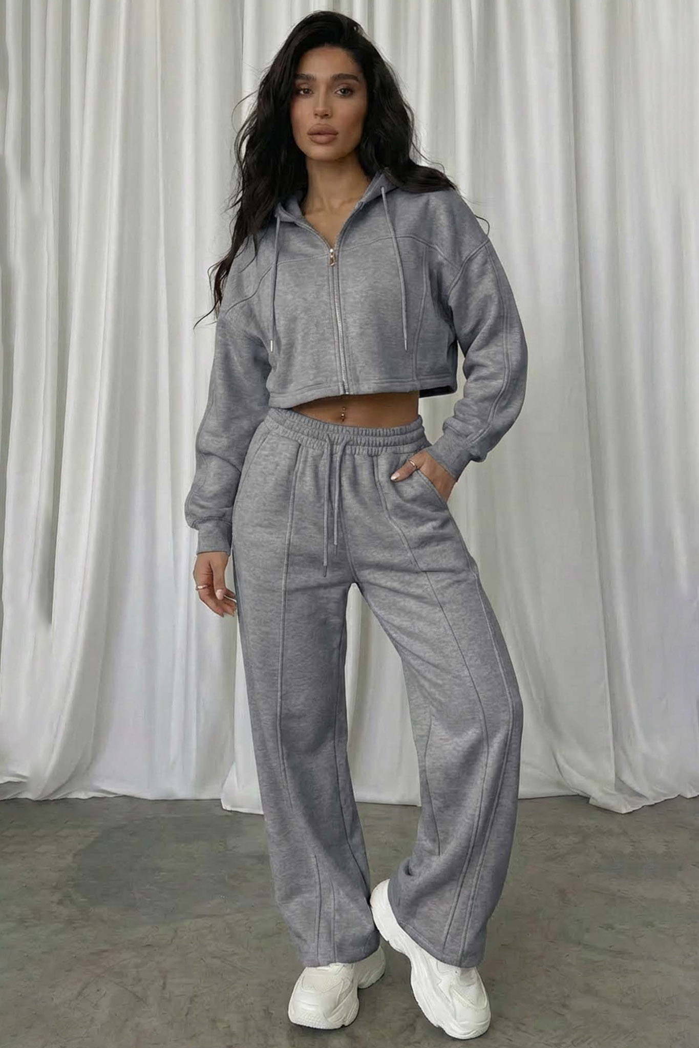 Dudley cropped σετ φόρμας με παντελόνι γκρι Dudley cropped σετ φόρμας με παντελόνι γκρι - Image 1