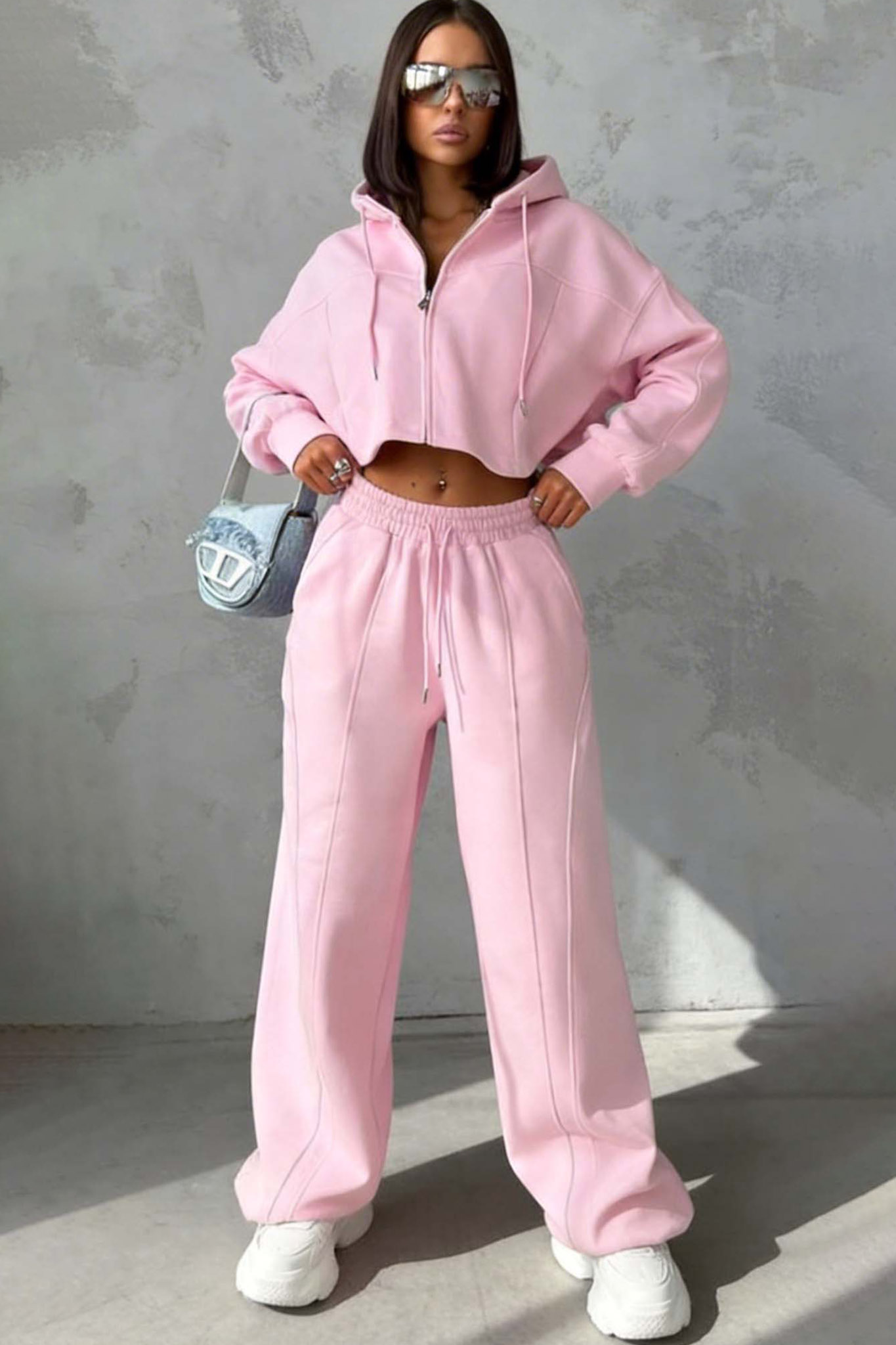 Dudley cropped σετ φόρμας με παντελόνι ροζ Dudley cropped σετ φόρμας με παντελόνι ροζ - Image 1