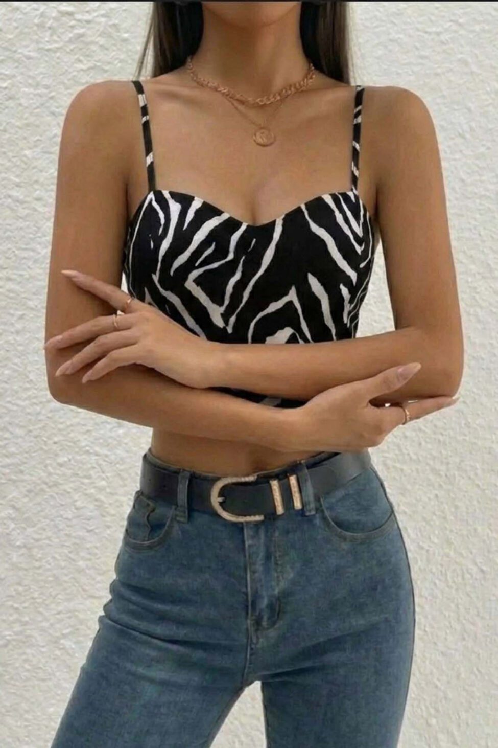 Dylan τοπ animal print  με τιράντες και Cups zebra - Image 2