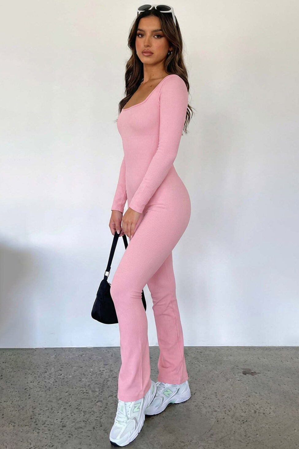 Ellison ολόσωμη φόρμα καμπάνα ροζ - Image 2