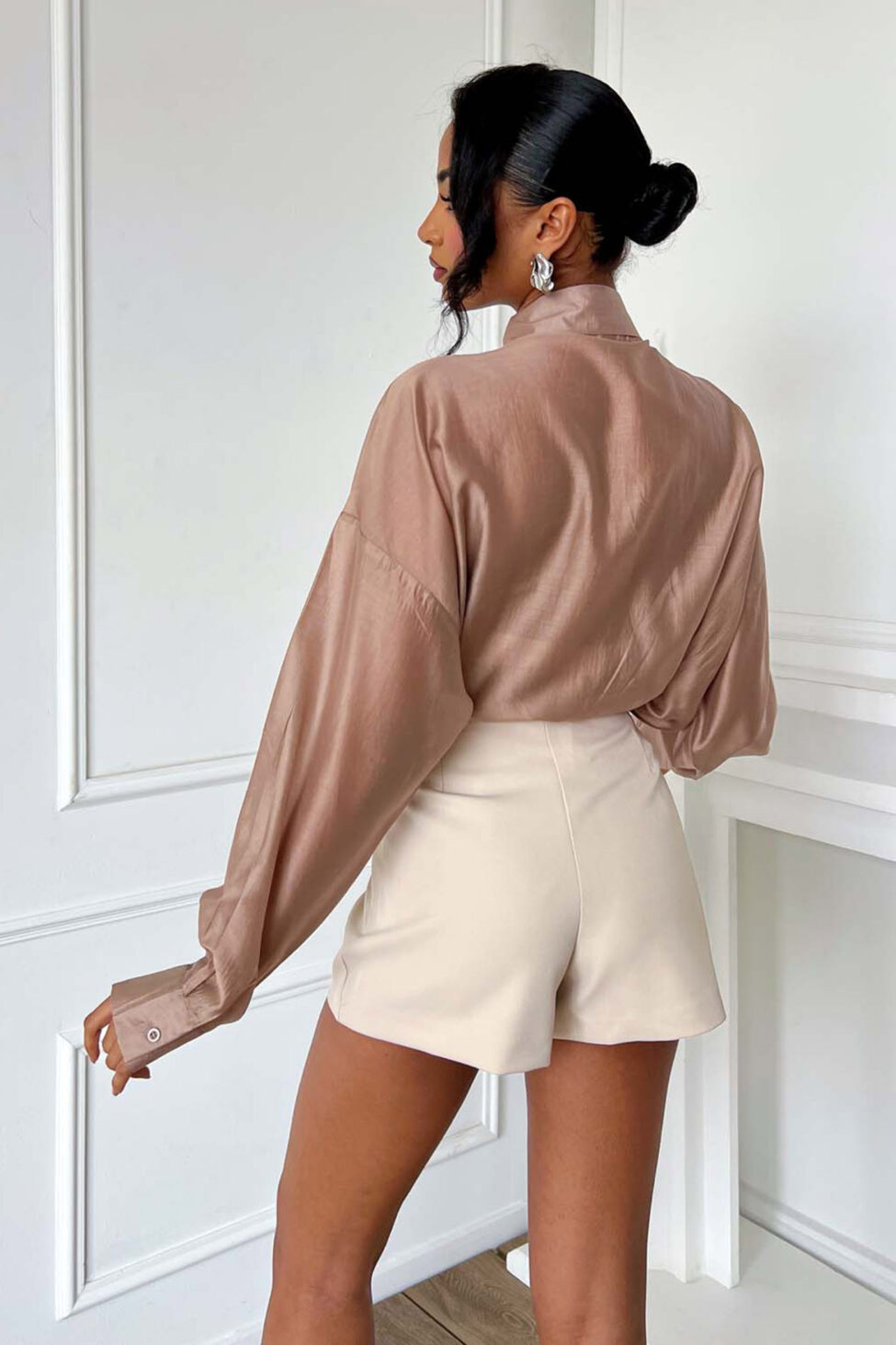 Frilly πουκάμισο μπεζ - Image 2