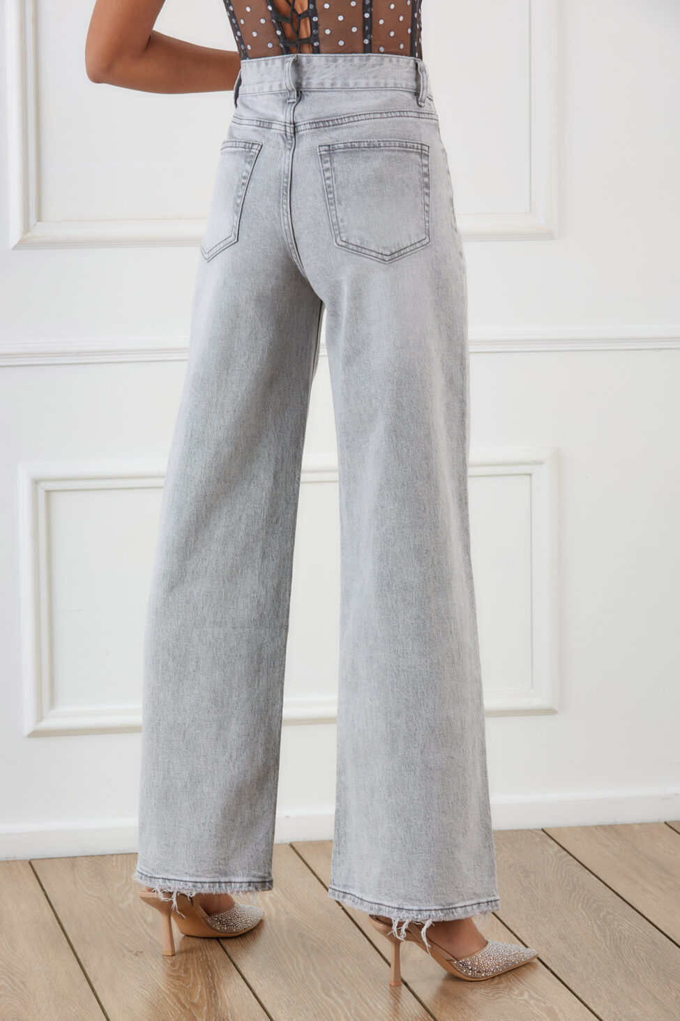 Guava τζιν παντελόνι με στρας γκρι - Image 5