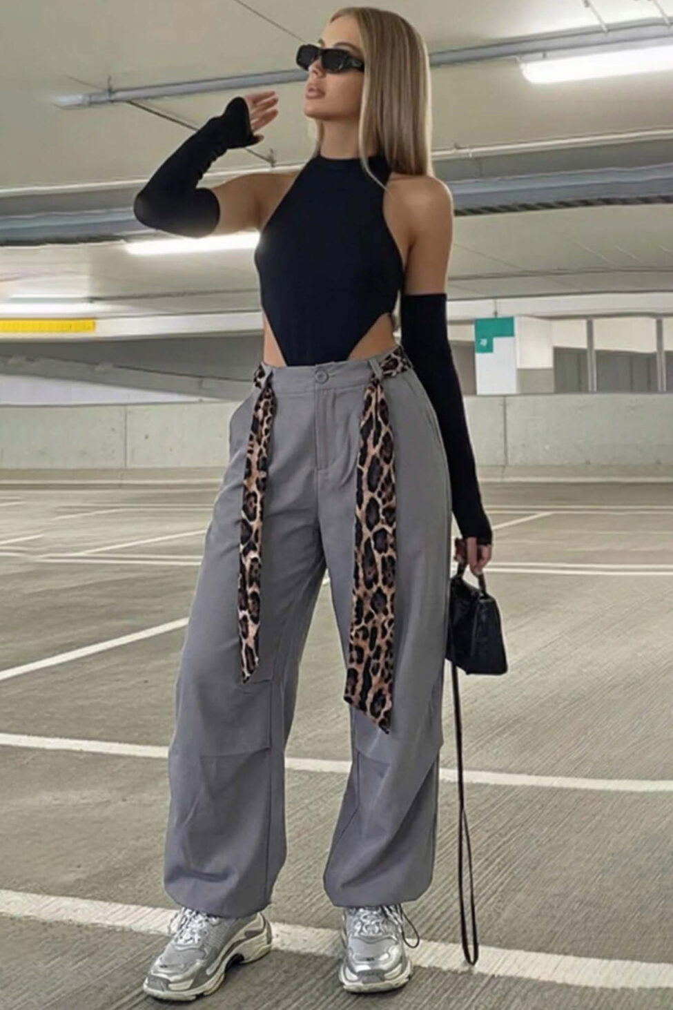 Hooda cargo παντελόνι γκρι - Image 2