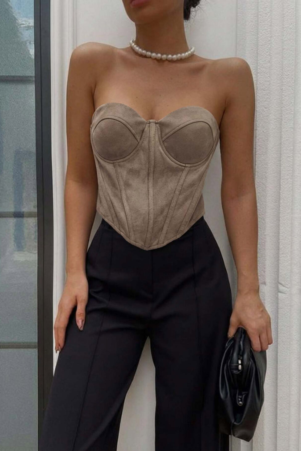 Hurley στράπλες κορσές μπεζ - Image 2