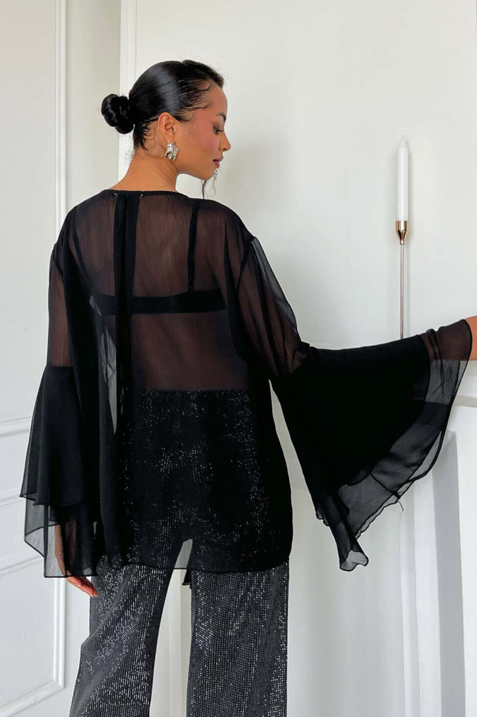 Isabela τοπ με διαφάνεια μαύρο - Image 4