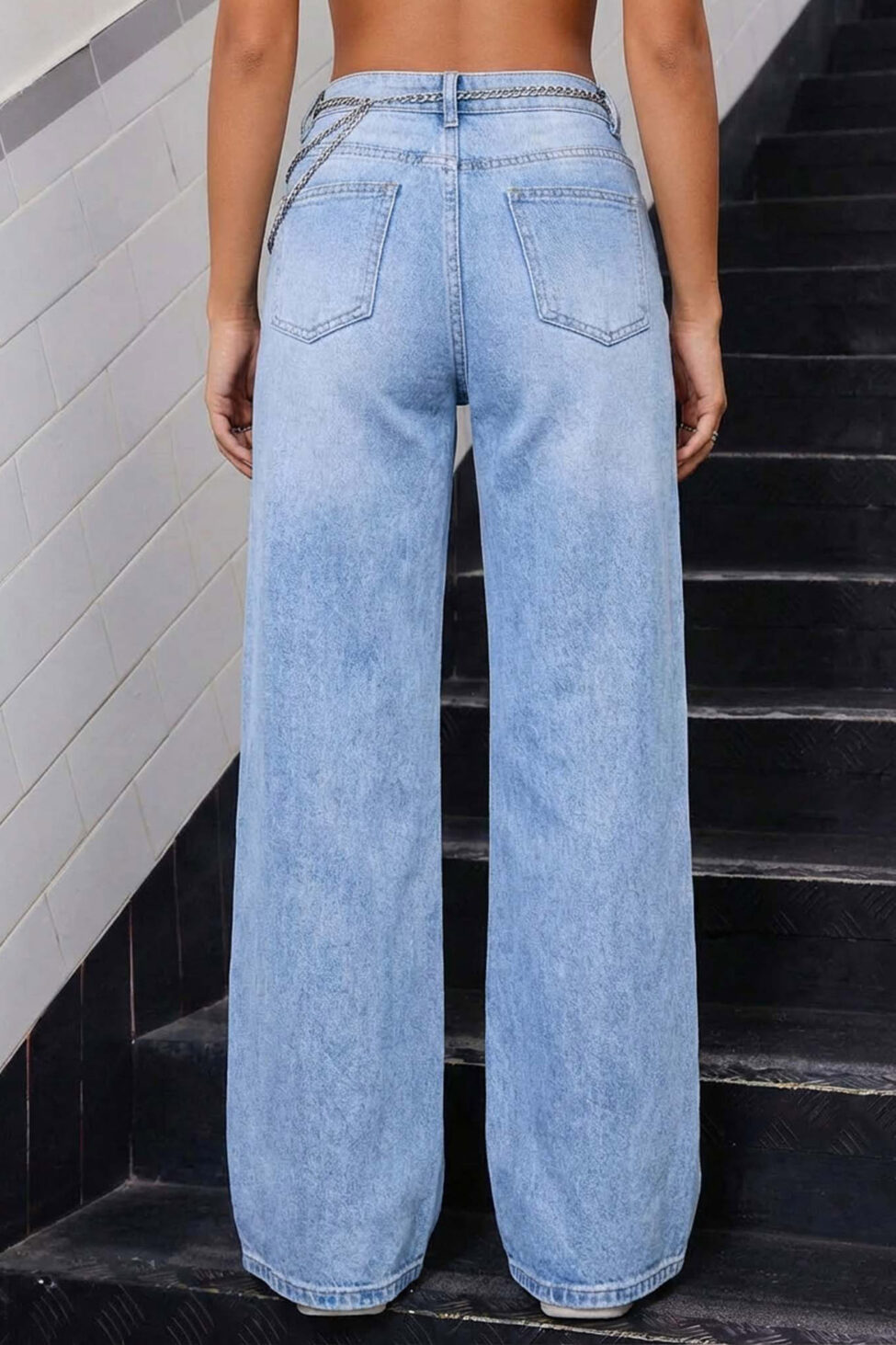 Jocelyn ψηλόμεσο τζιν παντελόνι μπλε - Image 2