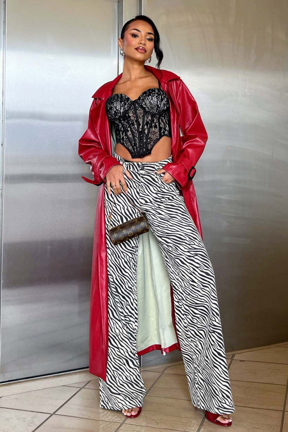 Kerem κορσές με διάφανη δαντέλα μαύρο - Image 2