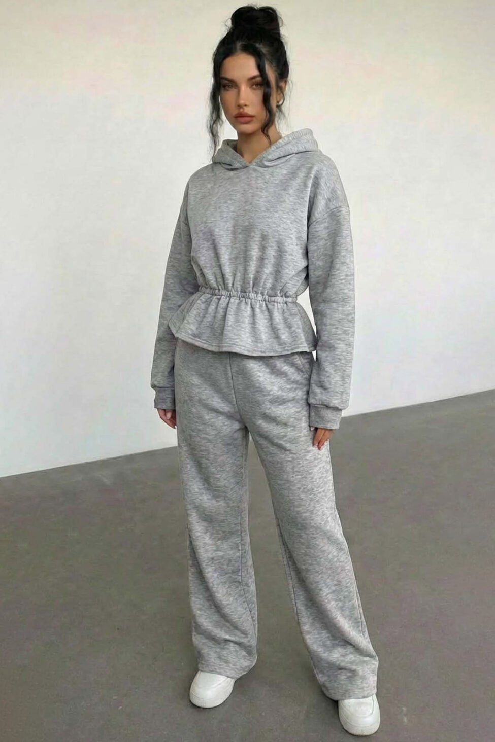 Korine σετ φούτερ παντελόνι γκρι - Image 2