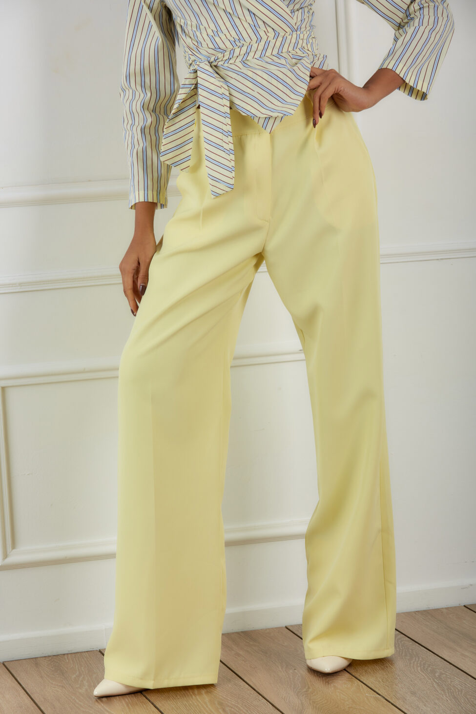 Lalita σετ σακάκι παντελόνι κίτρινο - Image 2