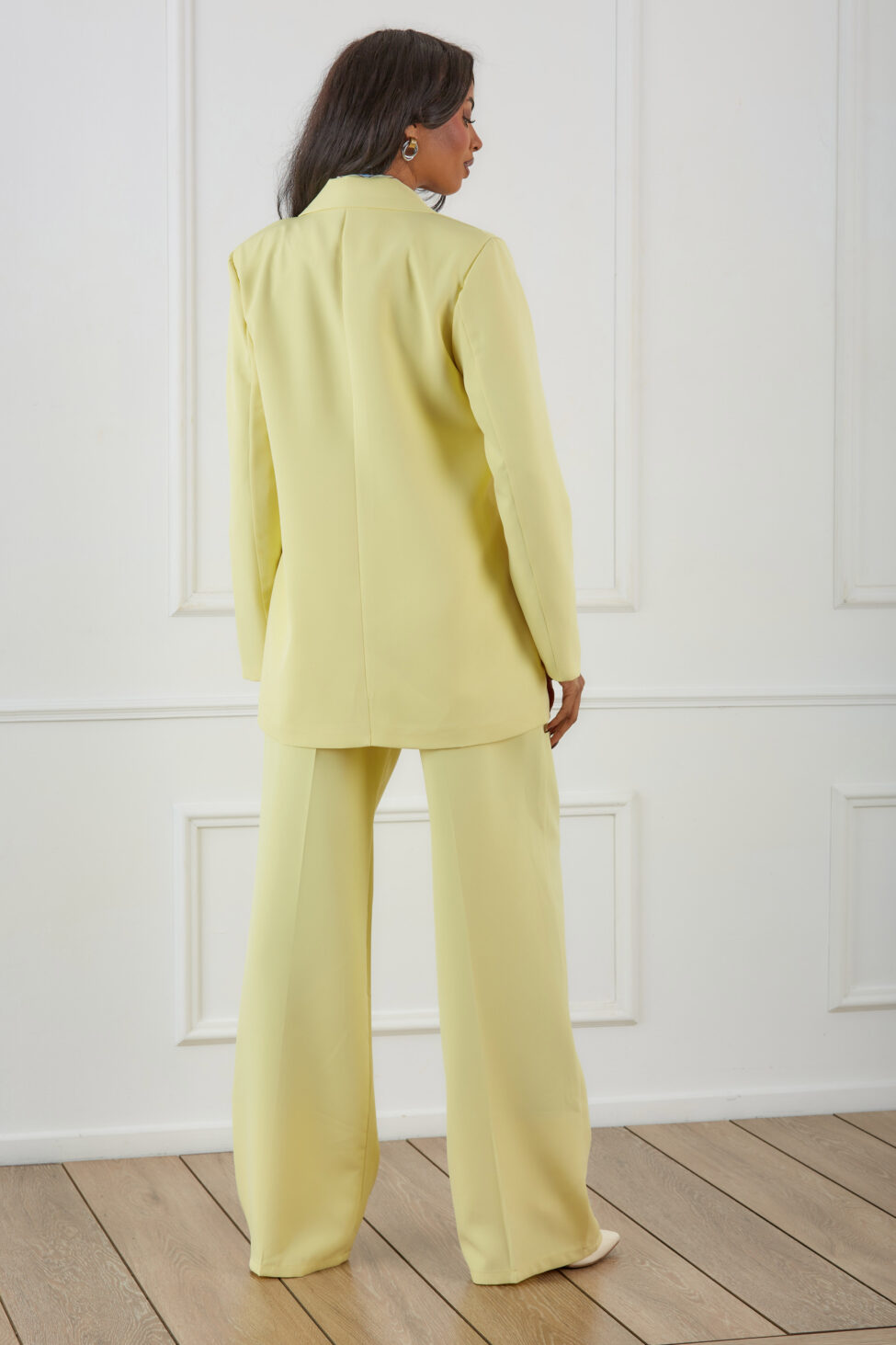 Lalita σετ σακάκι παντελόνι κίτρινο - Image 4