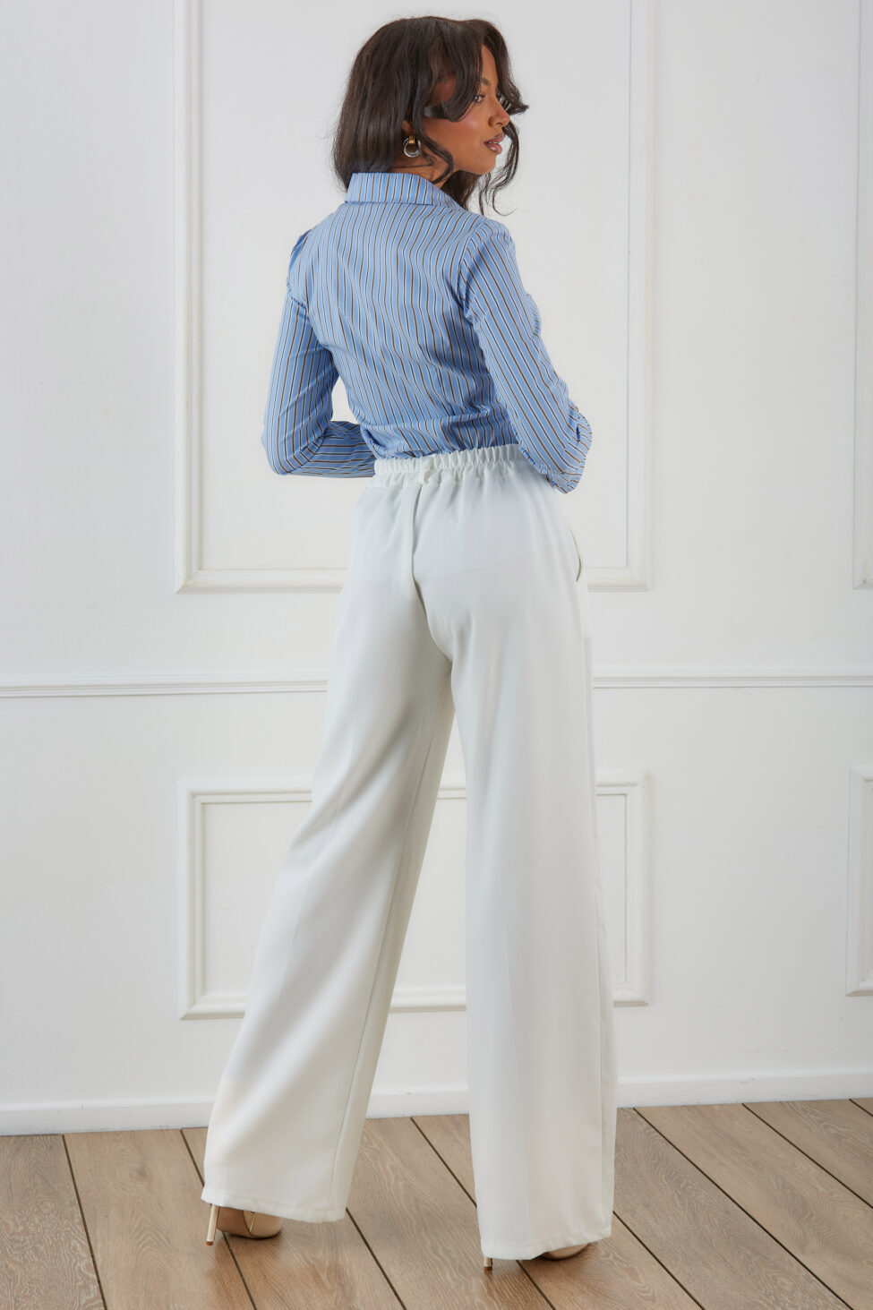 Lalita σετ σακάκι παντελόνι λευκό - Image 4