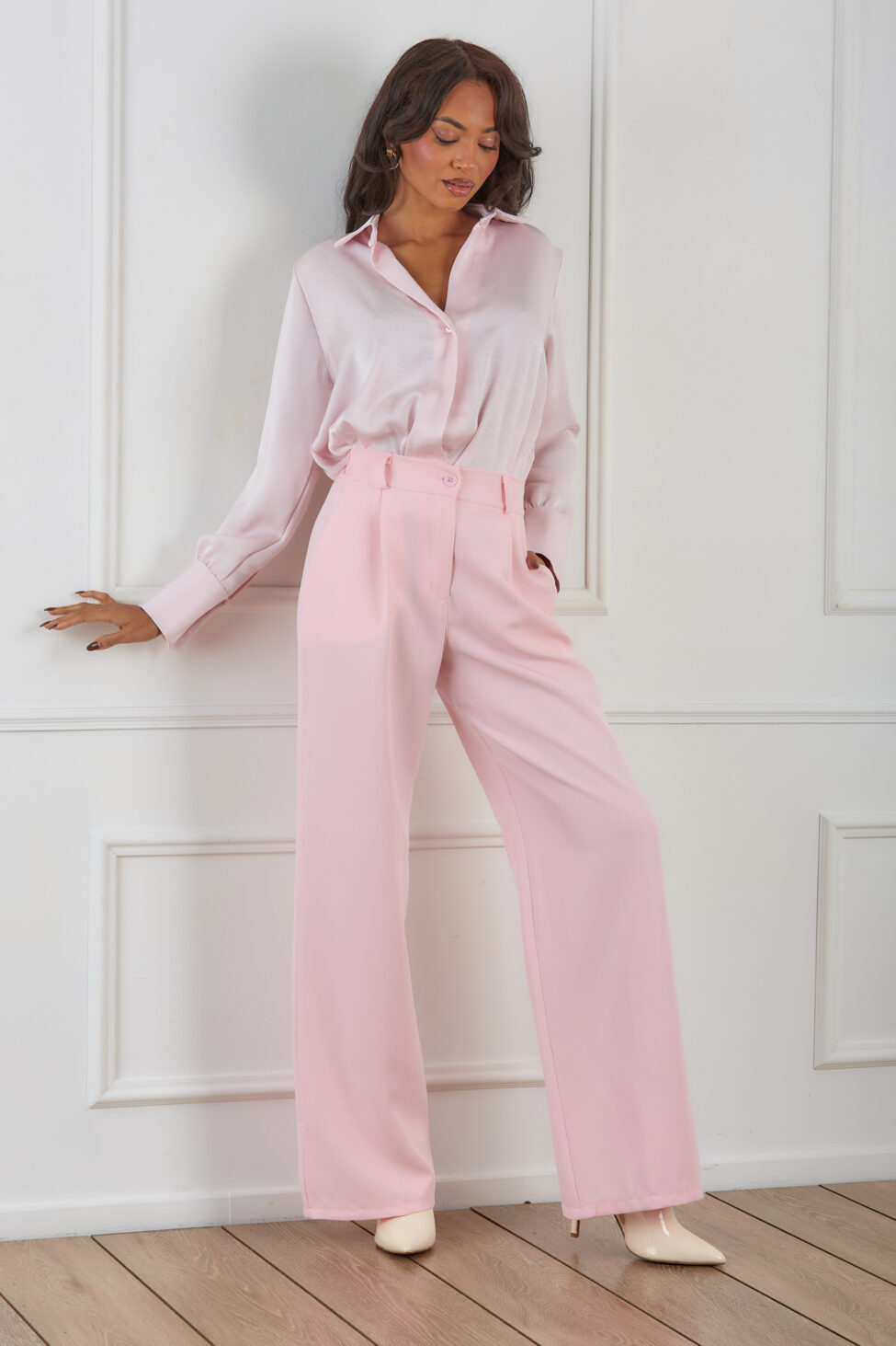 Lalita σετ σακάκι παντελόνι ροζ - Image 2