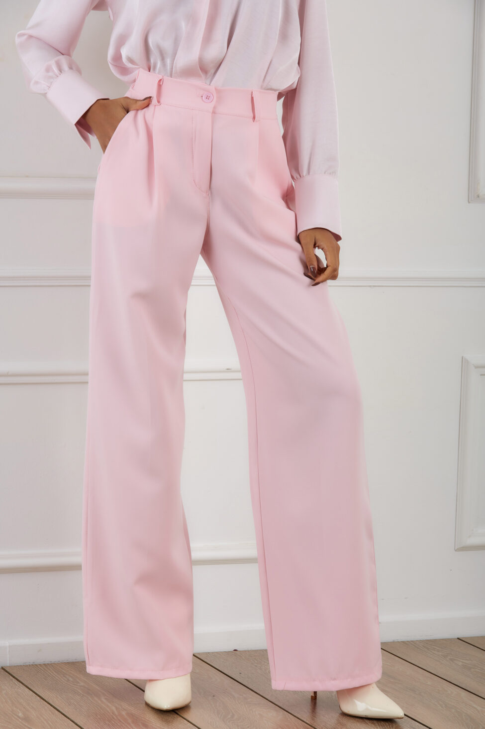 Lalita σετ σακάκι παντελόνι ροζ - Image 3