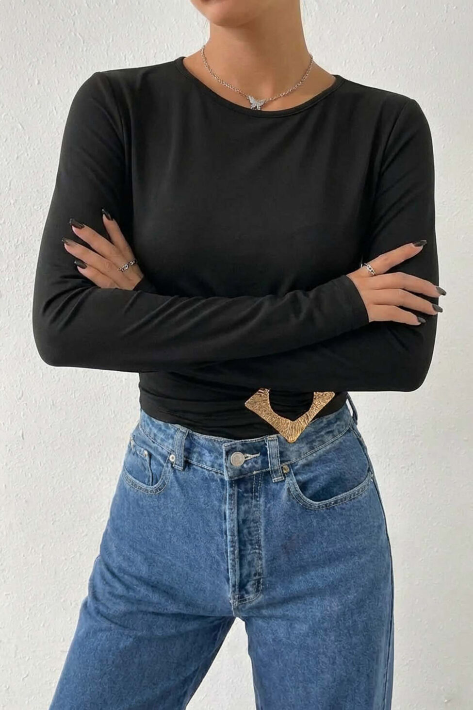 Lenesse Μακρυμάνικη μπλούζα μαύρο - Image 2