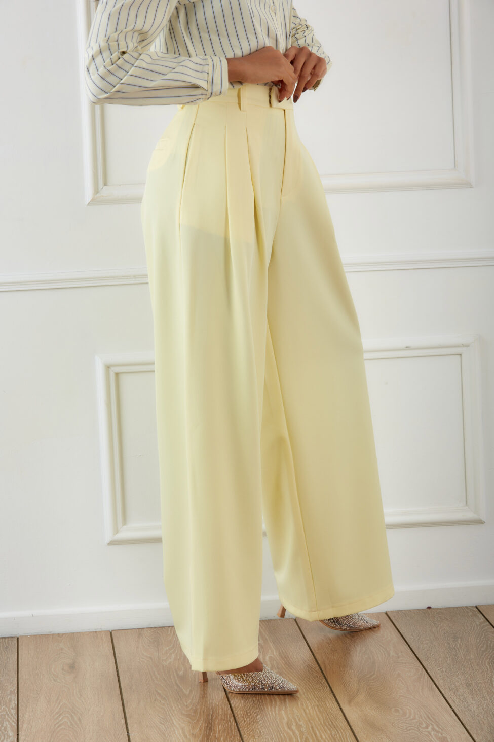 Lineous παντελόνα κίτρινο - Image 2
