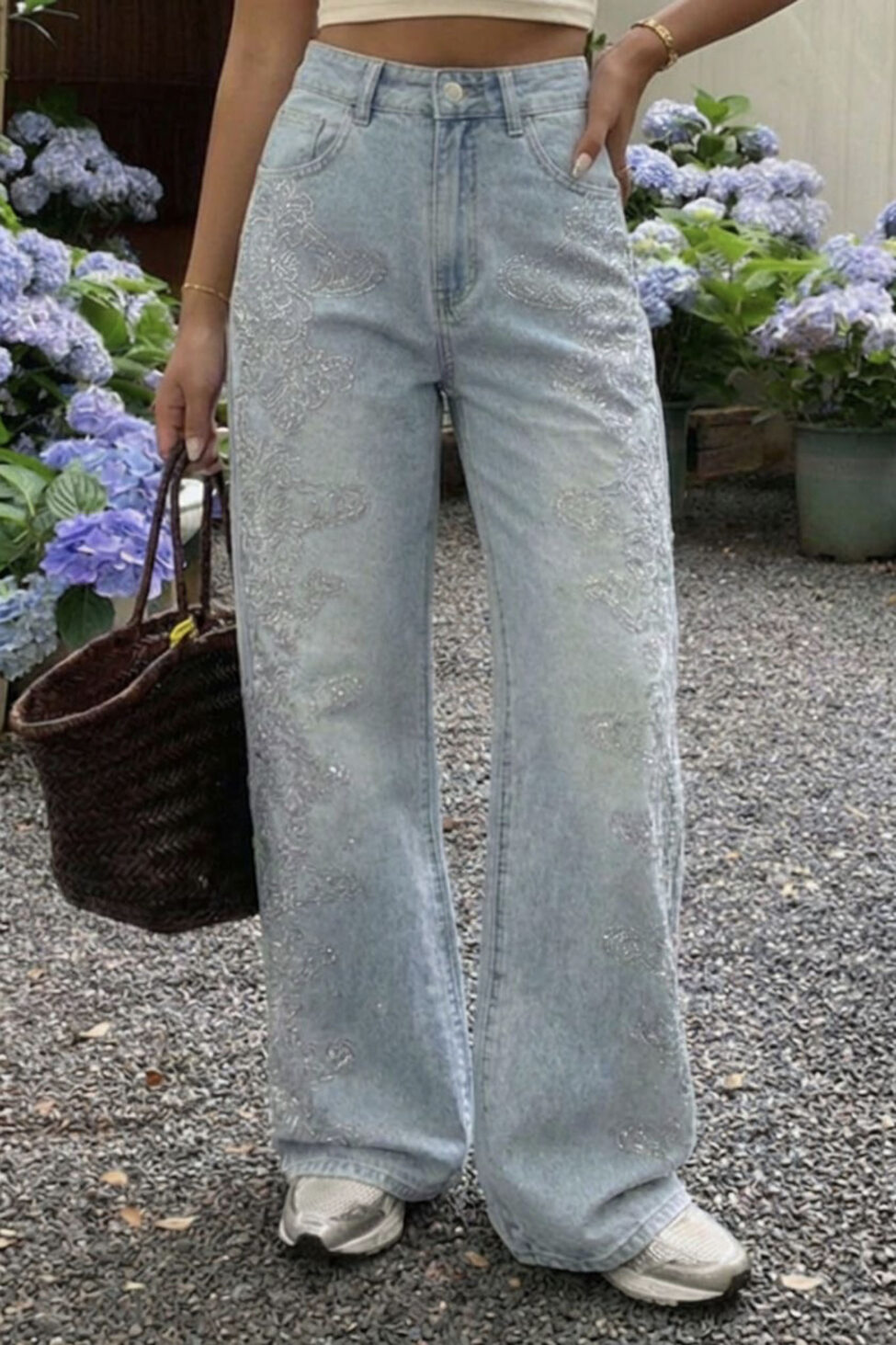 Lumix τζιν παντελόνι με στρας μπλε - Image 2