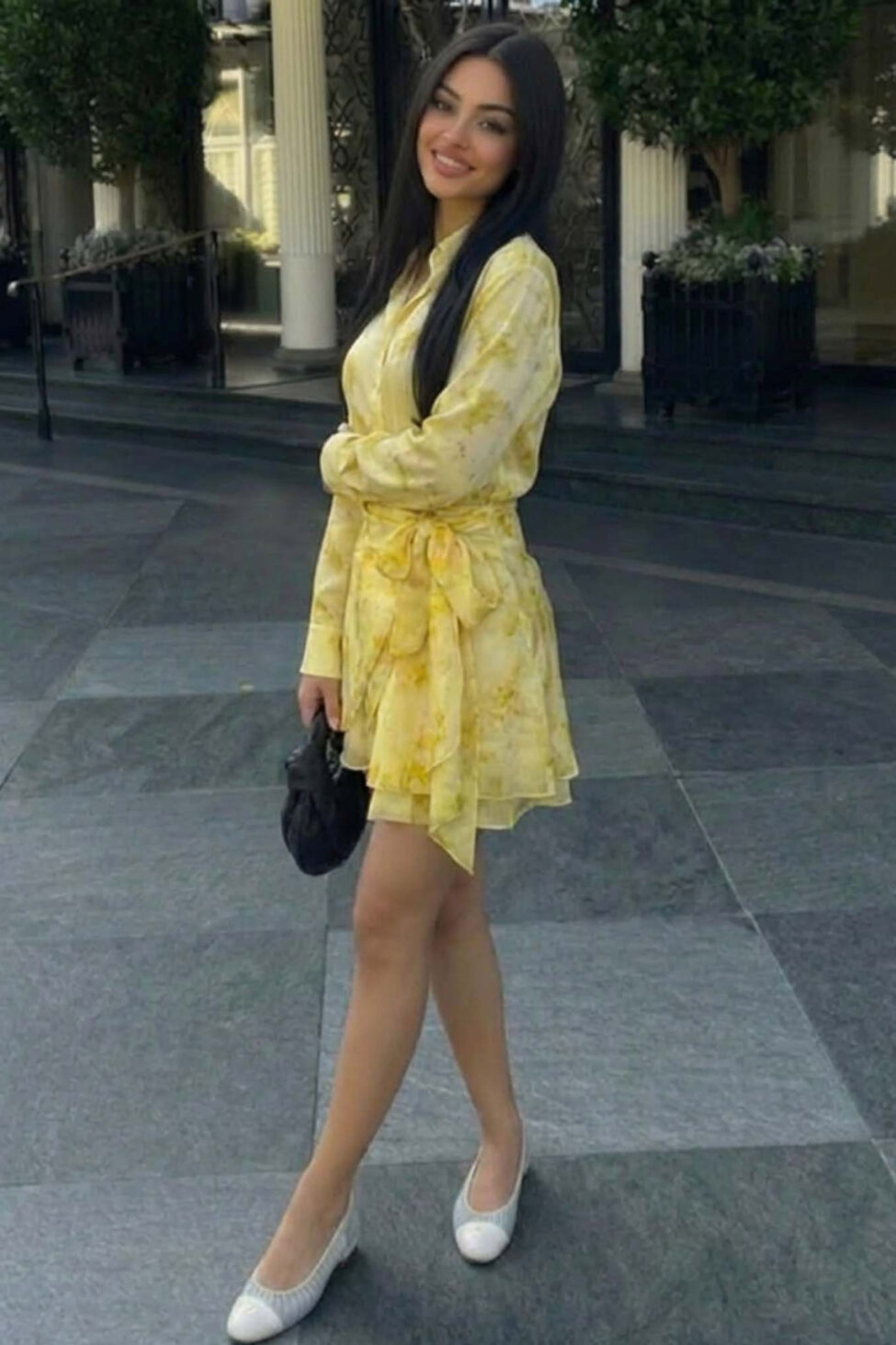 Lylia σετ μίνι φούστα πουκάμισο φλοράλ κίτρινο - Image 2