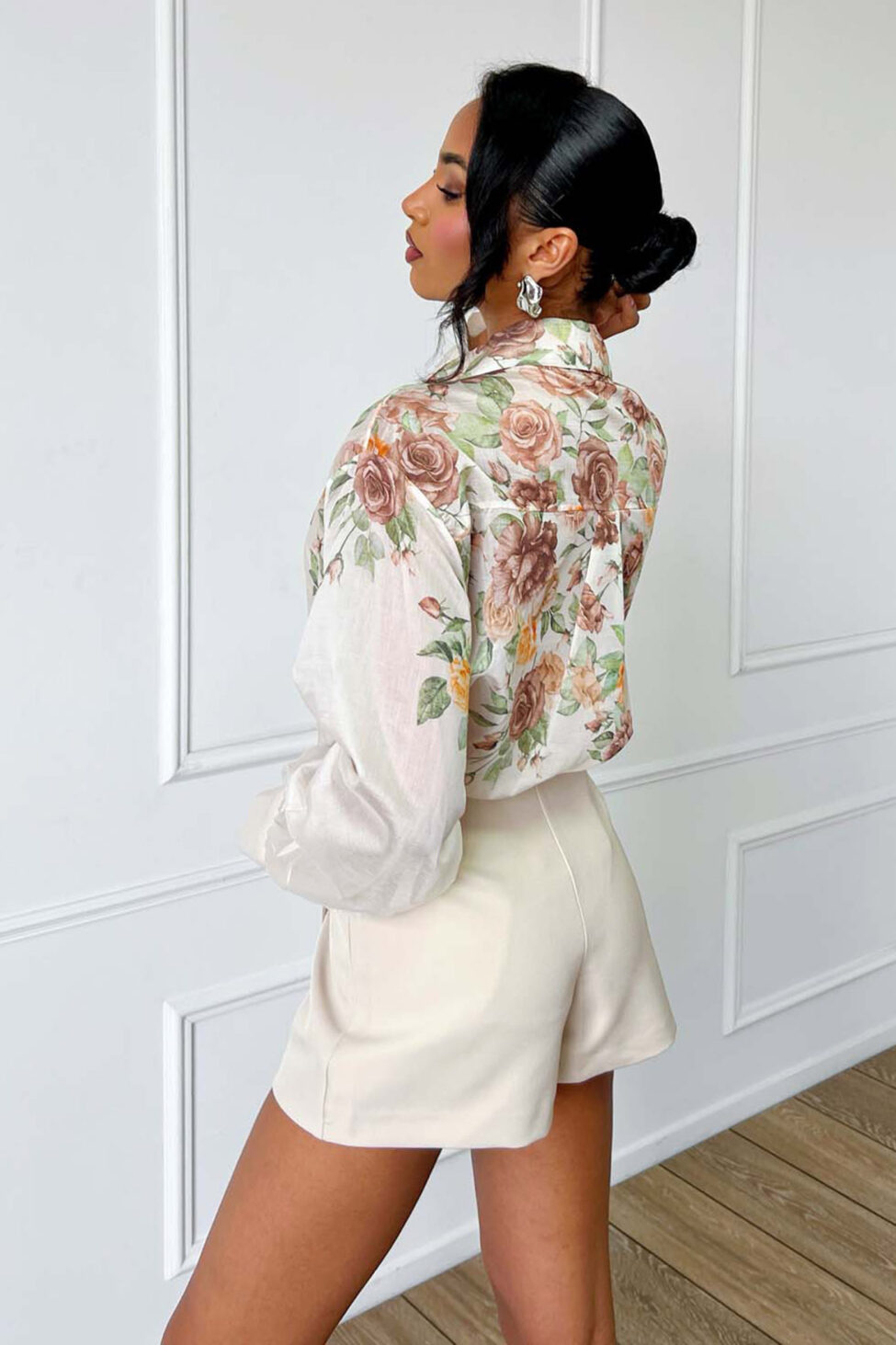 Melody φλοράλ πουκάμισο κόκκινο - Image 3