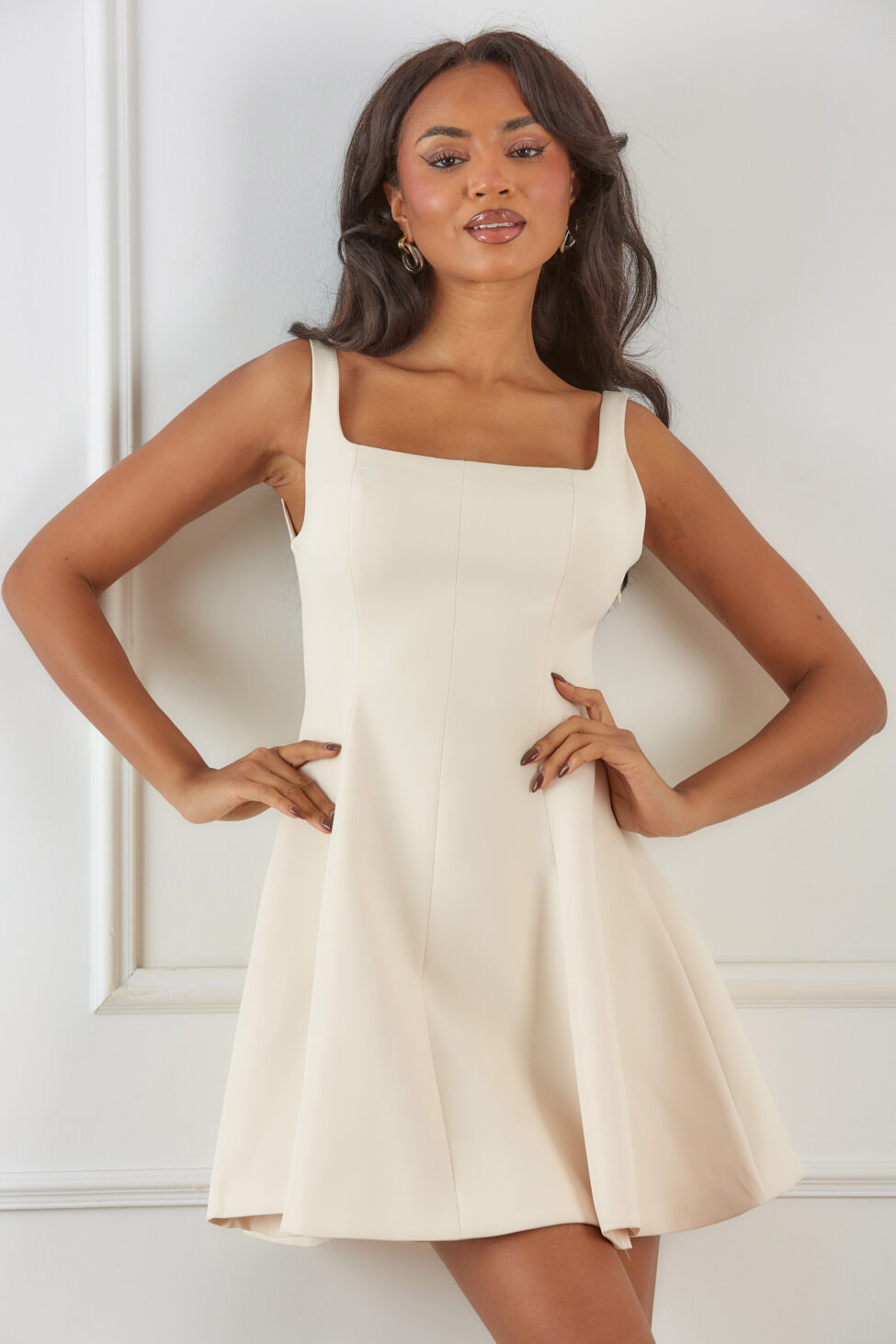 Misty μίνι φόρεμα μπεζ - Image 2