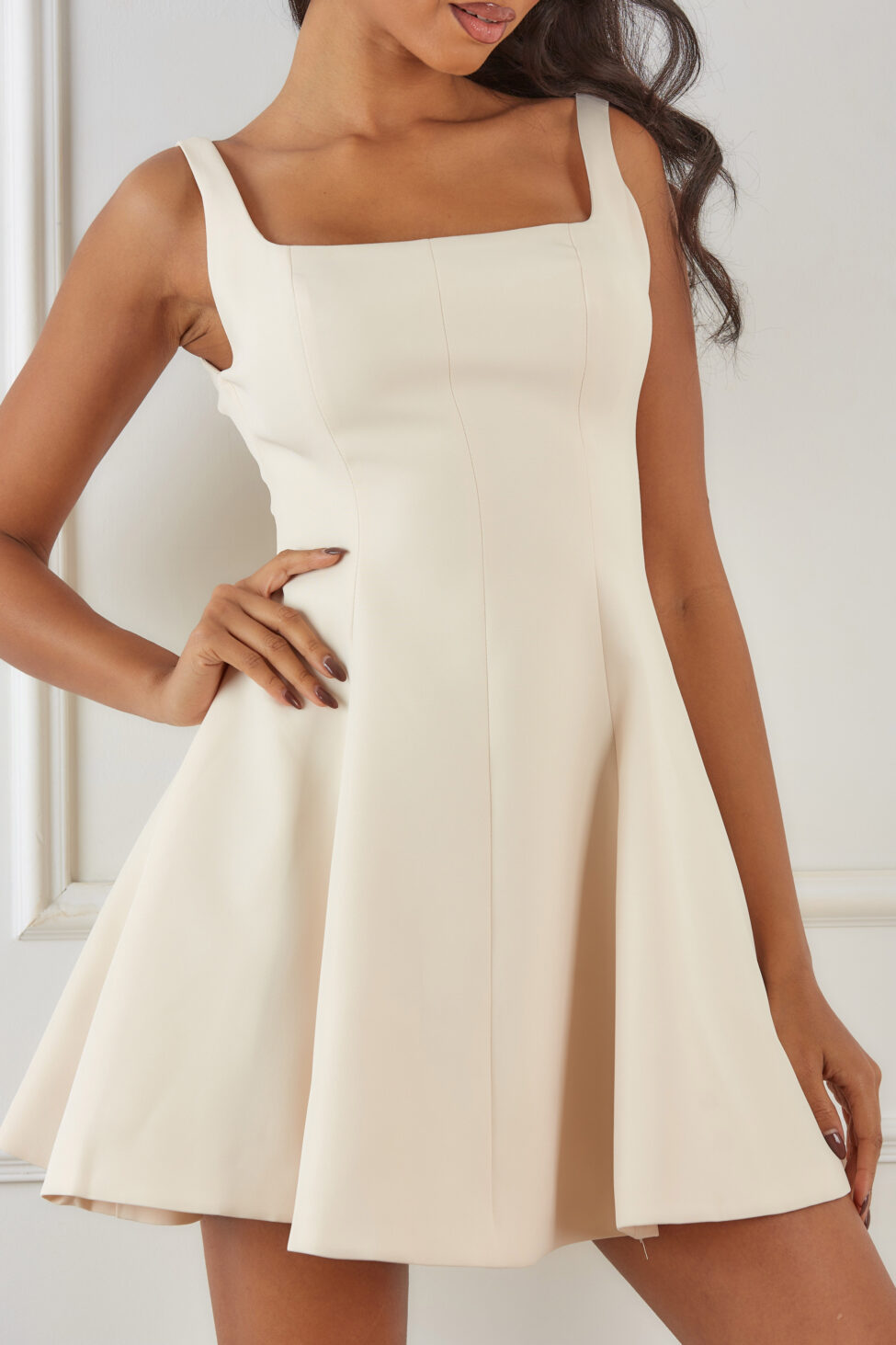 Misty μίνι φόρεμα μπεζ - Image 3