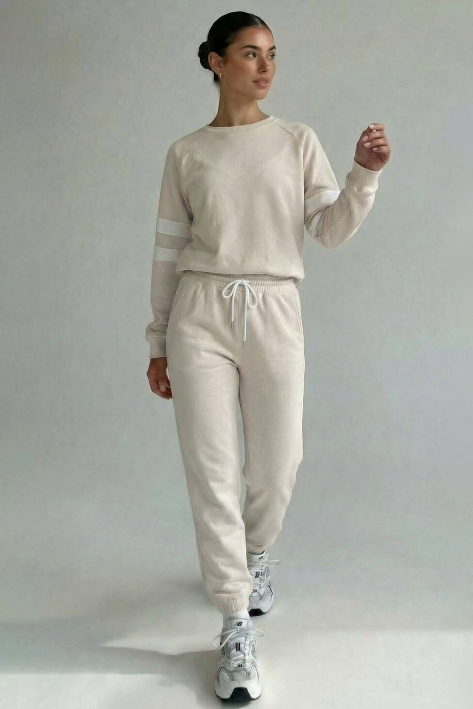 Miu σετ φούτερ παντελόνι εκρού - Image 2