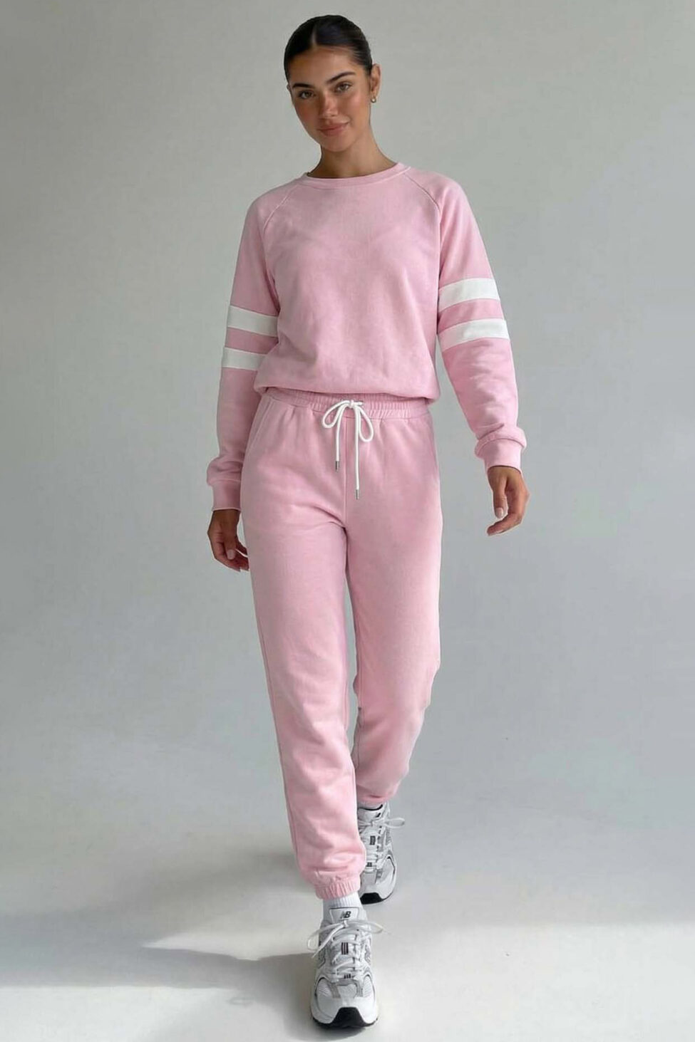 Miu σετ φούτερ παντελόνι ροζ - Image 2