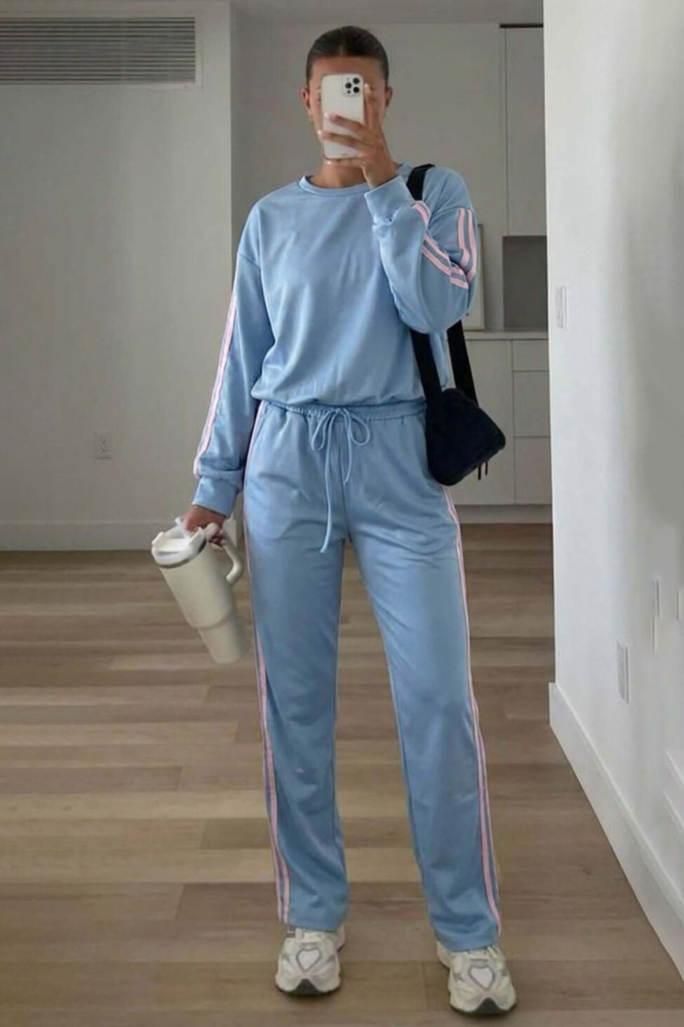 Mona σετ φούτερ παντελόνι σιελ - Image 2