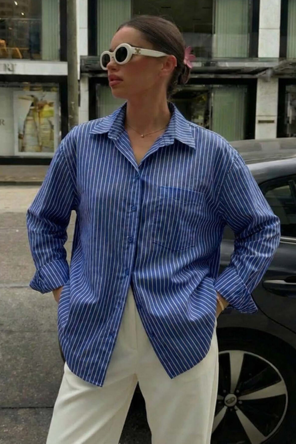 Monroe πουκάμισο με ρίγες μπλε - Image 2