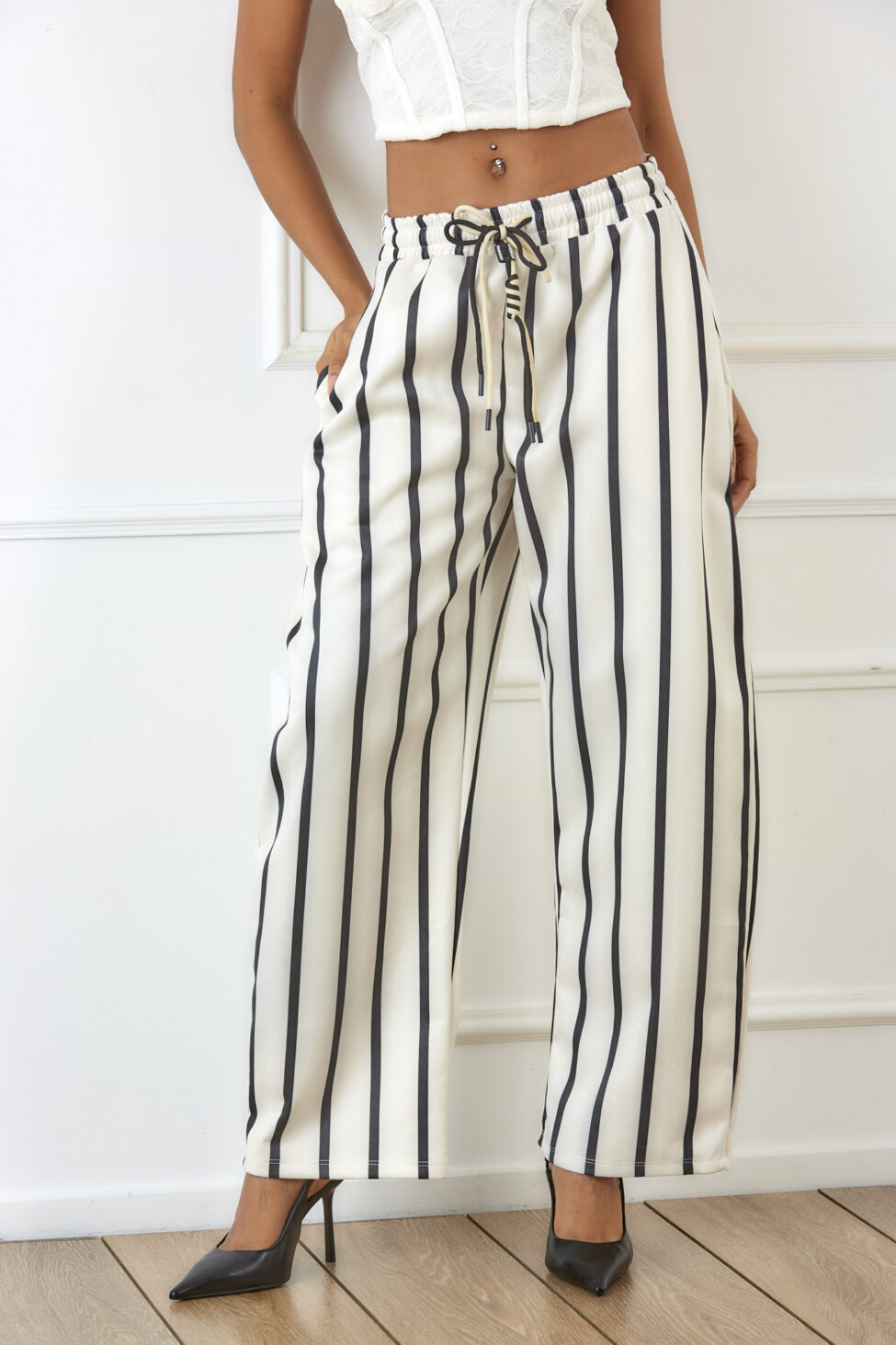 Nautica σετ σακάκι παντελόνι ριγέ εκρού - Image 5