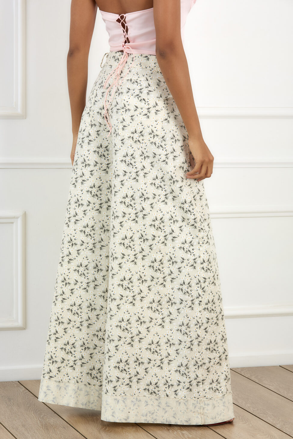 Opaline τζιν παντελόνι φλοράλ εκρού - Image 3