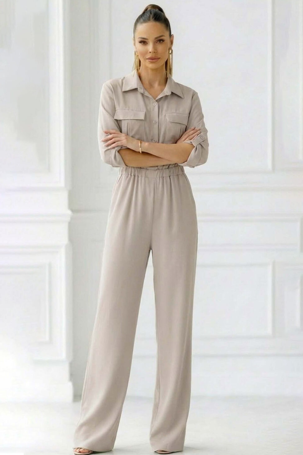 Paislee ολόσωμη φόρμα μπεζ - Image 2