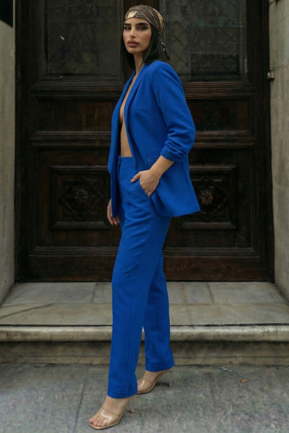 Perry σετ σακάκι παντελόνι μπλε ρουά - Image 2