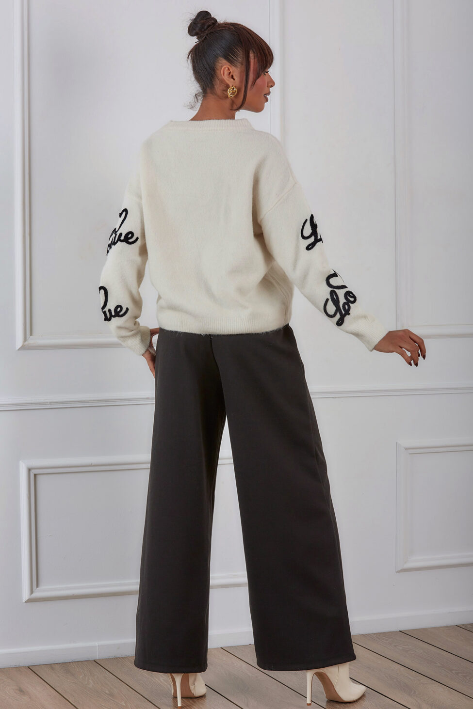 Pouquet πλεκτή μπλούζα εκρού - Image 2