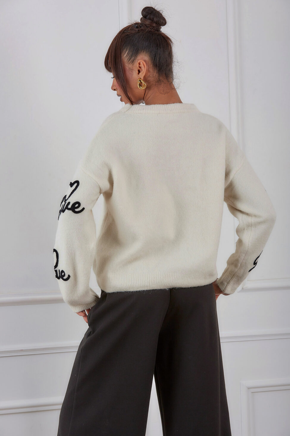 Pouquet πλεκτή μπλούζα εκρού - Image 3