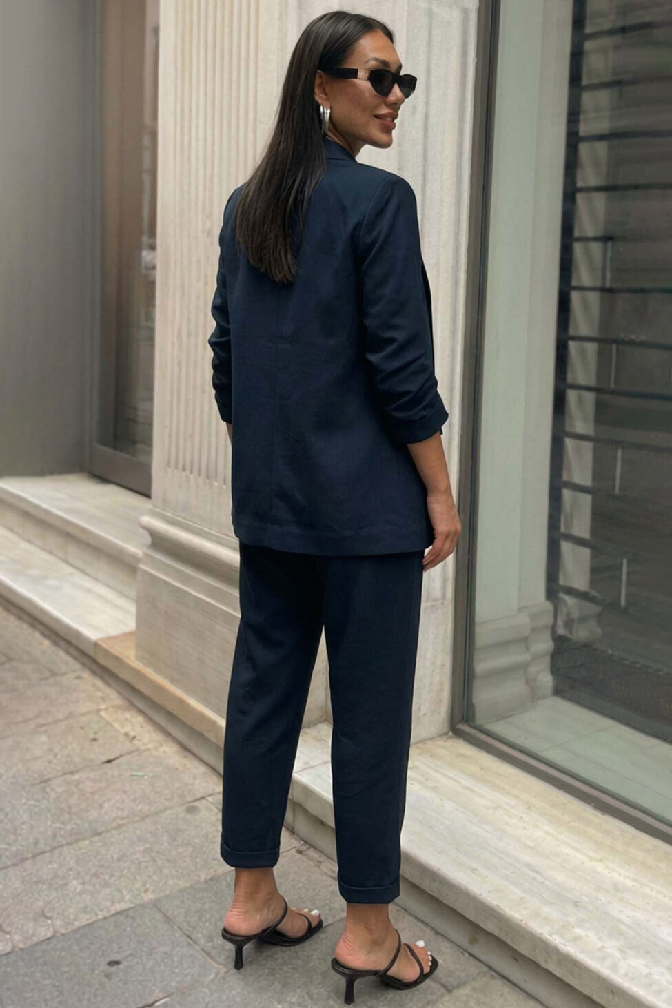 Raelyn σετ σακάκι παντελόνι μπλε σκούρο - Image 2