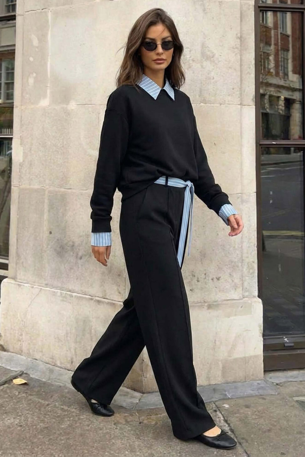 Relate σετ φούτερ παντελόνι μαύρο - Image 2